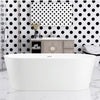Garziper Acrylic Freestanding Tub with Integral Drain and Overflow
