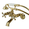 Gergen Bathroom Wall-Mount Tub Faucet with Hand Shower