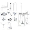 Goosengork Wall-Mount Shower Conversion Kit with Drain and Supply Lines