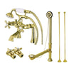 Gragen English Telephone Deck-Mount Tub Faucet, Drain and Supply Kit