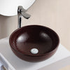 Picture of Havre Vitreous China Vessel Sink - Dark Red with Textured Black Speckles