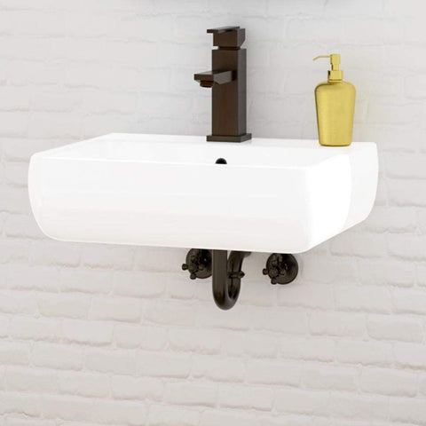 22 Alexane Enameled Cast Iron Wall Mount Bathroom Sink