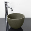 Humboldt Round Cast Concrete Vessel Sink - Dark Gray