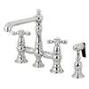 Jeckley Bridge Kitchen Faucet with Brass Sprayer