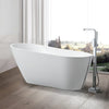 Larkenz Acrylic Slipper Freestanding Tub with Integral Drain and Overflow