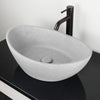 Leduc Oval Cast Concrete Vessel Sink - Light Gray
