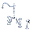 Loper Bridge Kitchen Faucet with Brass Sprayer