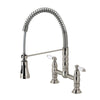 Manuel Two-Handle Deck-Mount Pull-Down Sprayer Kitchen Faucet