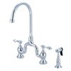 Marmen Bridge Kitchen Faucet with Brass Sprayer