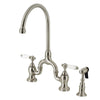 Meper Bridge Kitchen Faucet with Brass Sprayer