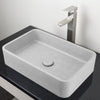 Morden Rectangular Cast Concrete Vessel Sink - Light Gray