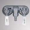 Old-Style Tub Faucet - Porcelain Lever Handles