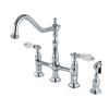 Osten Bridge Kitchen Faucet with Brass Sprayer