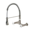 Pablo Two-Handle Wall-Mount Pull-Down Sprayer Kitchen Faucet