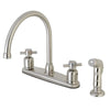 Pedro Bridge Kitchen Faucet with Brass Side Sprayer