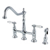 Ranker Bridge Kitchen Faucet with Brass Sprayer