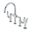 Rizer Bridge Kitchen Faucet with Brass Sprayer