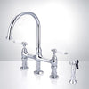 Picture of Saeby Bridge Kitchen Faucet with Brass Sprayer