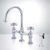 Picture of Saltum Bridge Kitchen Faucet with Brass Sprayer