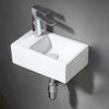 Seeley Vitreous China Wall-Mount Bathroom Sink - Left Side Faucet Drilling