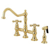 Siken Bridge Kitchen Faucet with Brass Sprayer