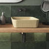 Stanson Square Cast Concrete Vessel Sink - Desert Brown