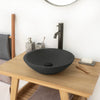 Tigard Round Cast Concrete Vessel Sink - Dark Grey