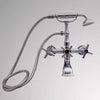 Traditional Bathroom Wall-Mount Tub Faucet with Modern Cross Handles