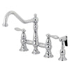 Vazen Bridge Kitchen Faucet with Brass Sprayer