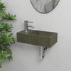 Winkler Rectangular Cast Concrete Wall-Mount Sink - Dark Gray