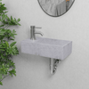 Winkler Rectangular Cast Concrete Wall-Mount Sink - Light Gray