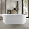 Zipercorz Acrylic Freestanding Tub with Integral Drain and Overflow