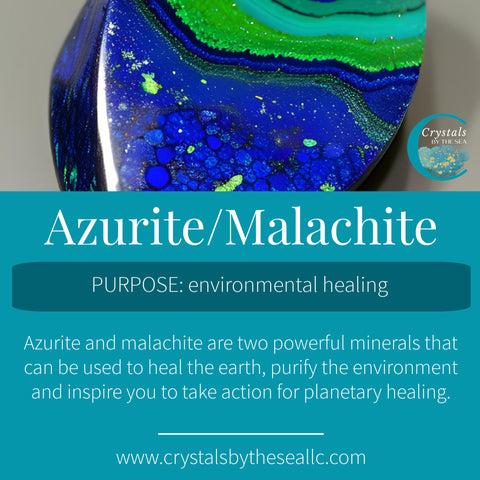 Azurite Malachite Earth Day Healing - Crystals by the Sea