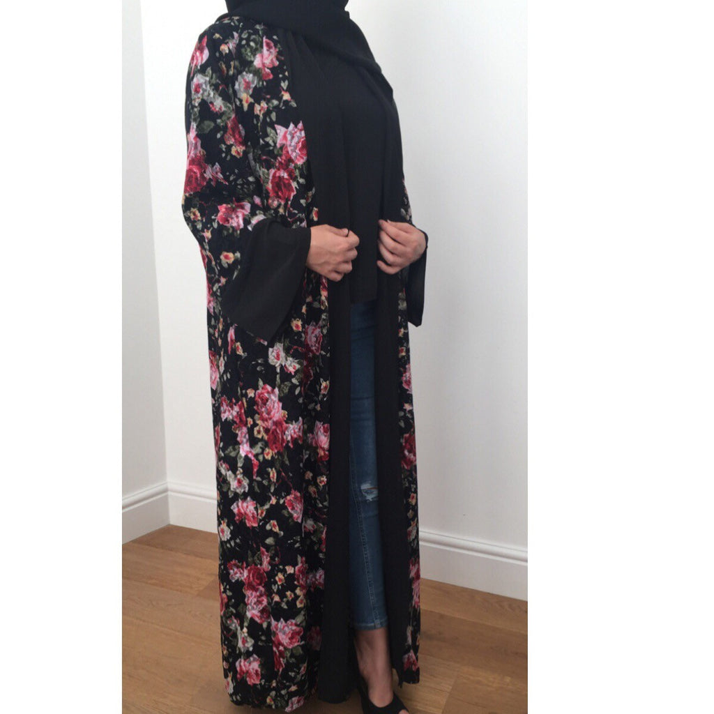 black abaya kimono