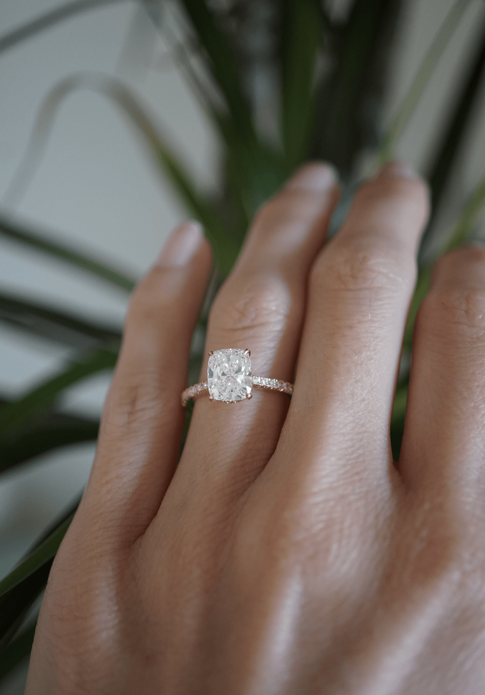 Twist Cushion Cut Engagement Ring - PureGemsJewels