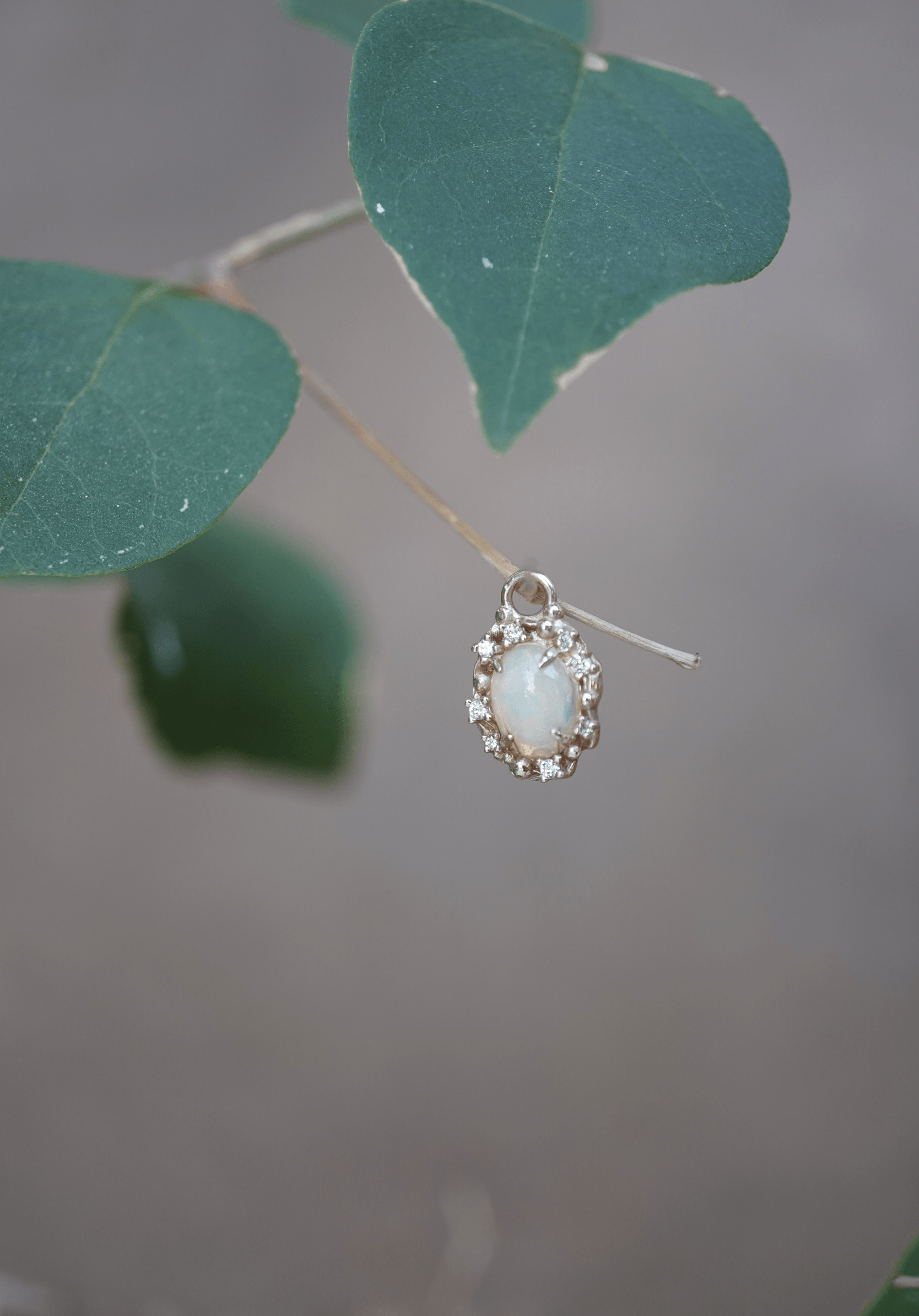 Diamond Opal Earrings