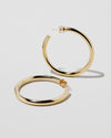 Jennifer Fisher - 1.5'' Fine Lilly Baby Hoops - Yellow Gold