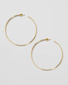 Jennifer Fisher - 2.5'' Thread Baby Hoops - Yellow Gold