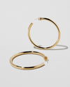 Jennifer Fisher - 2'' Fine Lilly Baby Hoops - Yellow Gold