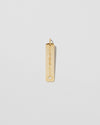 Jennifer Fisher - Skinny Dog Tag with Gothic Lettering and Diamond - Yellow Gold