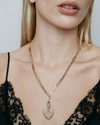 Personalized medium fierce heart on chain on model