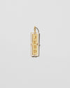 Jennifer Fisher - Homecoming Dog Tag with 4 Diamonds and White Enamel - Yellow Gold