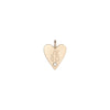 Large Family Heart Pendant with 4 Letters and Diamond