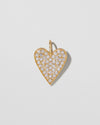 Jennifer Fisher - Large Heart with Pave White Diamonds - Yellow Gold