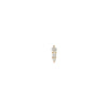 Single Triple Floating Diamond Graduated Stud Earring