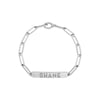 Jennifer Fisher - Skinny ID Bracelet on Long Link Chain - White Gold