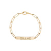 Jennifer Fisher - Skinny ID Bracelet on Long Link Chain - Yellow Gold