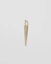 Jennifer Fisher - Small Skinny Cone with White Diamond Stripe - Yellow Gold