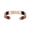  Jennifer Fisher - Burnish Cuff with Mrs in Pave White Diamonds - Rose Gold