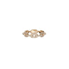 Skinny Flat Chain Link Wedding Ring with Pavé White Diamonds